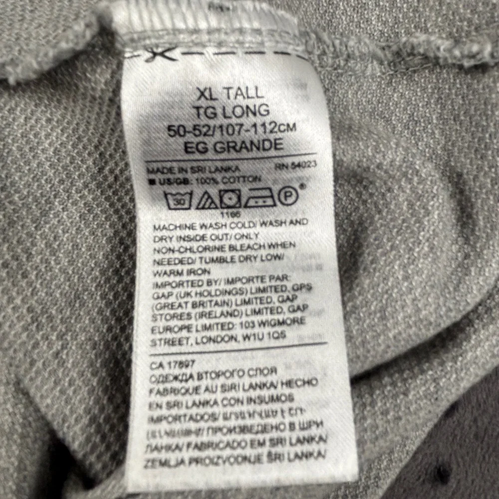 Banana Republic Polo Shirt Mens XL Tall Gray Luxury Touch Slim Fit 3819